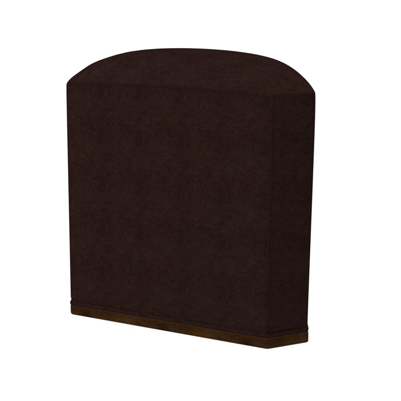Quinn Novelty Ottoman, American Walnut, Margaret Mahogany Polyester Blend