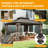 Outdoor Galvanized Steel Patio Gazebo with Double Roof-106495717-106495719