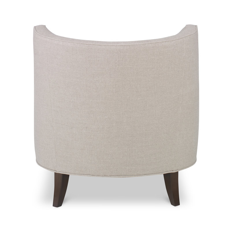Social Slipper Chair, American Walnut, Antique Brass Small, Filigree Ivory 100% Polyester