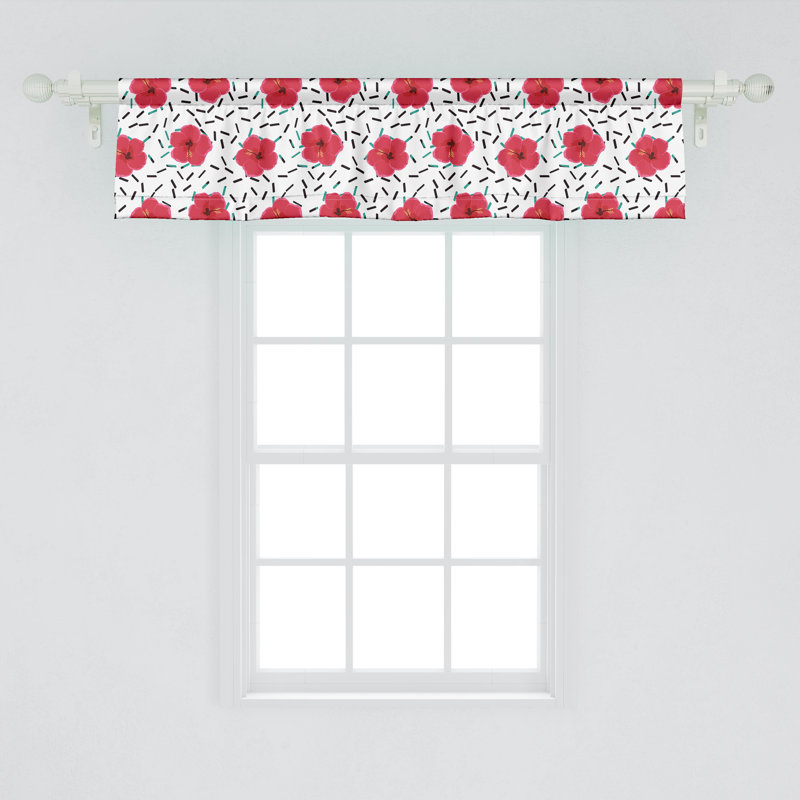 Cantonnière hibiscus Ambesonne, L 54 po x L 12 po