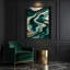 Abstract Landscape 51 Green Canvas Wall Art-572317836