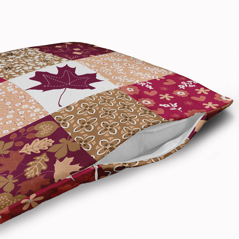 Patchwork Reversible Throw Pillow, Fuschia, 26" x 26"