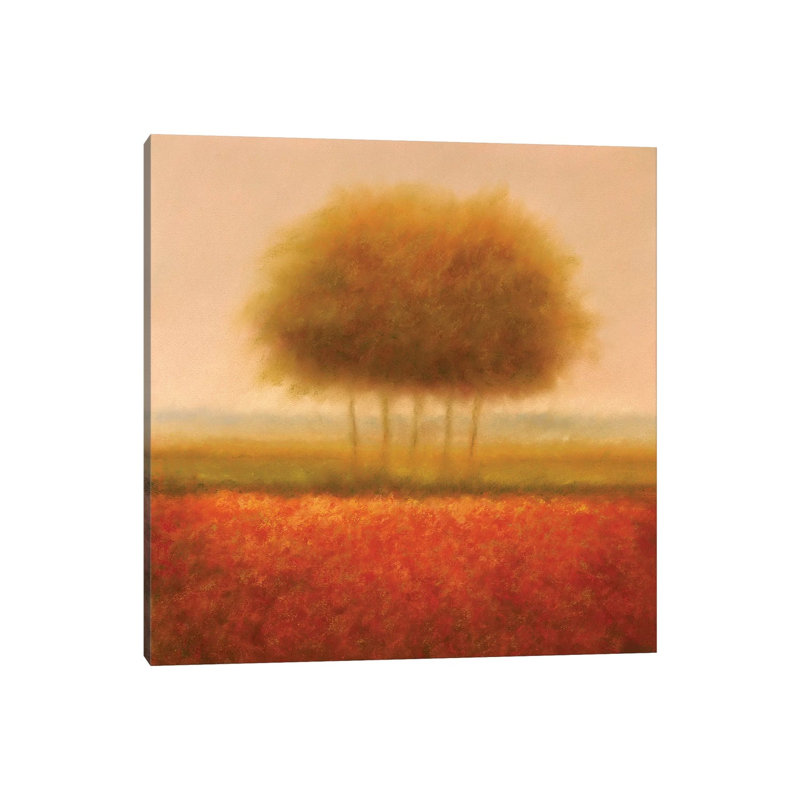 Orange Group Of Trees 1 Piece Wrapped Canvas Wall Art, 45.72 cm H x 45.72 cm W x 3.175 cm D
