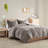 Full/queen Shaggy Long Fur Bedding - Grey , Warm Fluff Comforter Full/queen, & Soft