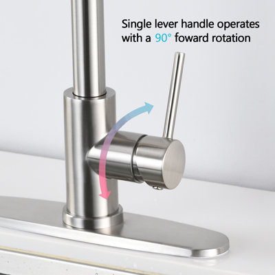KISRAIS Pull Down Kitchen Faucet with Soap Dispenser