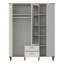 Tasheanna 3 Door Manufactured Wood Wardrobe