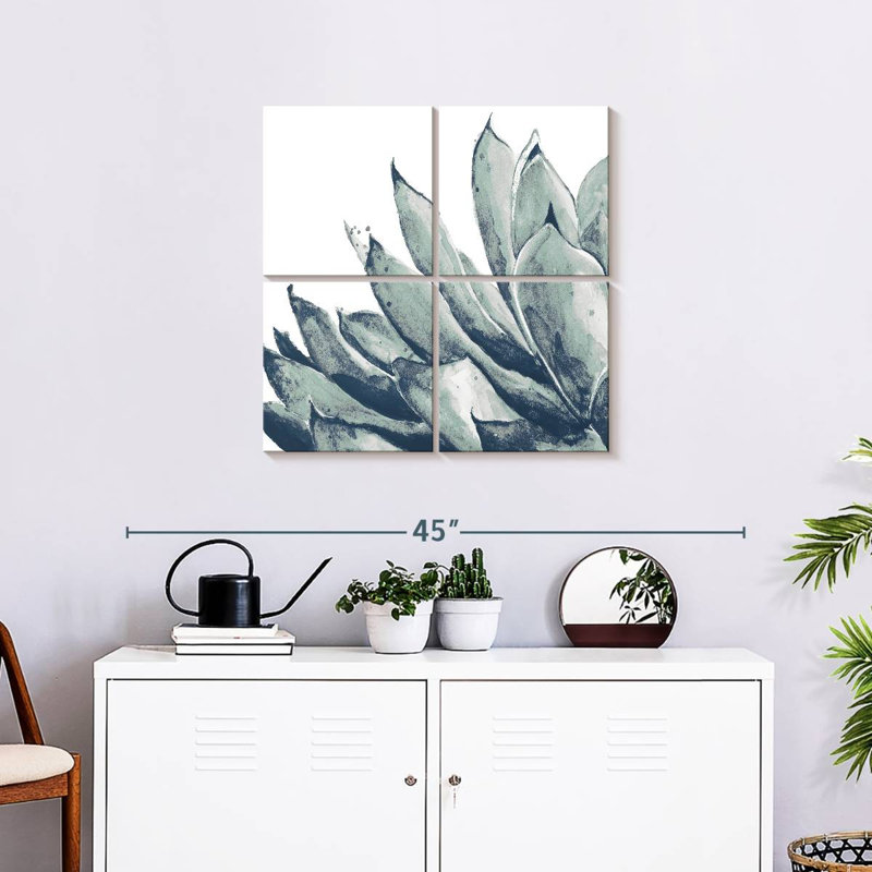 Agave bleu Harnek sur fond blanc I, H 26 po x l 26 po