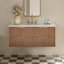Meuble-lavabo mural simple 48 po avec comptoir à quartz blanc Carrara de 1,5 po Mulloy-787726935-787726934