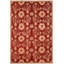 Tapis brun clair / rouille en laine noué à la main à motif floral de 6 pi 3 po x 9 pi 4 po Shetler