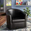 Fauteuil demi-tonneau pivotant de 29,5 po Melvyn-217796569