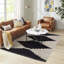 Tapis noir et ivoire moderne