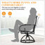 Ensemble de salle à manger de patio avec table en aluminium et chaises berçantes pivotantes Sunbrella (ensemble de 7)-112292497-112292496