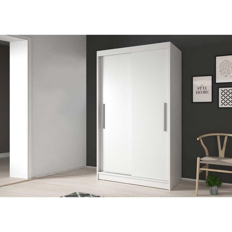 Haig 2 Door Manufactured Wood Wardrobe, White