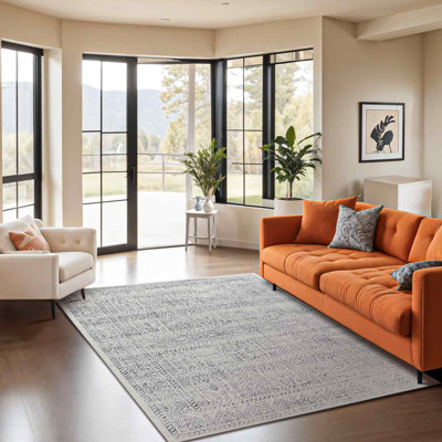 Modern Shaggy Rug, Abstract Easy to Clean Rug For Living Room, Dining Room, Bedroom