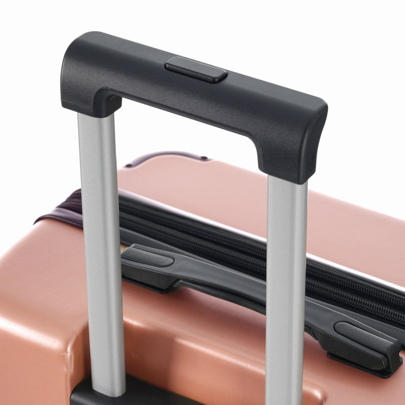 Valise rigide, valises en ABS léger et durable avec roues doubles, bagage de voyage à carreaux extensible de 28 pouces (rose)