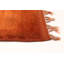 Tapis orange brûlé noué à la main de couleur unique 2 pi 7 po x 8 pi 11 po