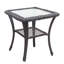 Extérieur kaki conversation - 3 pièces avec chaises berçantes pivotantes et table en verre 2 1 côté supérieur