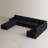 Oversized U Shaped Modular Corner Sectional Sofa With Storage Ottoman-520365779