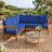 Outdoor Wodden Sofa Set with sturdy legs and soft cushion-1279706442