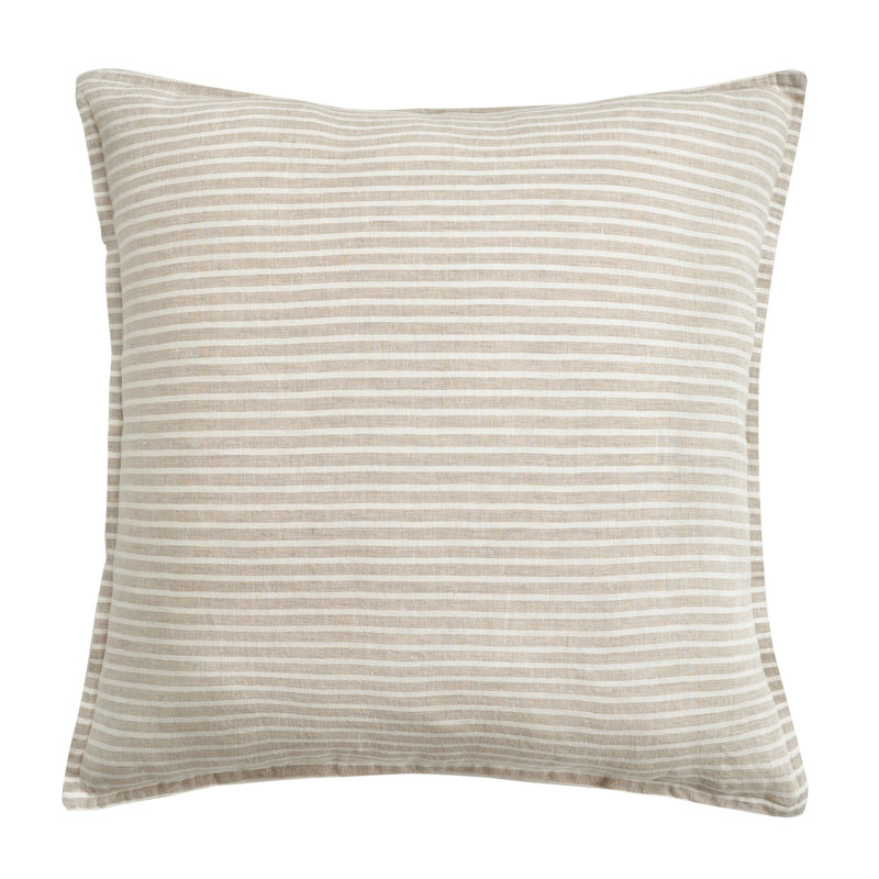 Taie décorative 100 pièces en lin caramel / naturel / blanc / bleu clair / crème / gris anthracite, Blanc / Crème