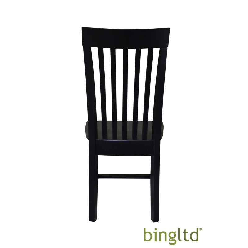 17.5 " H Solid Wood Side Chair, Black