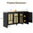Rattan Sideboard Buffet Cabinet With 4 Doors
