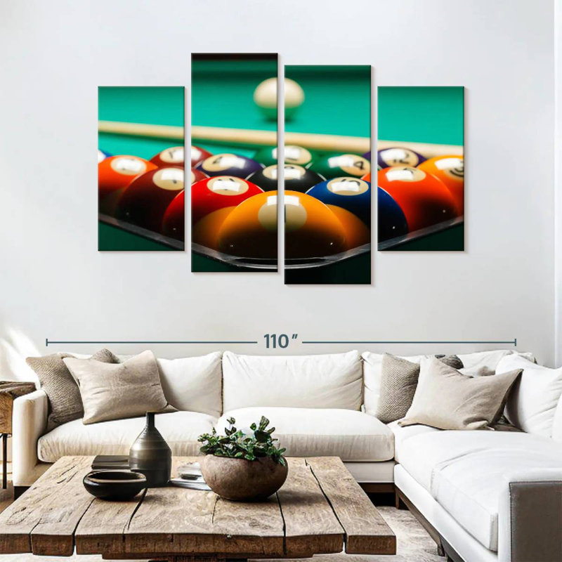 Senne Billiards, 54" H x 84" W