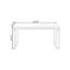 Bureau rectangulaire en bois massif noyer clair-110909417