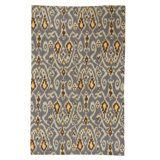 Flatweave Wool Ikat Area Rug in Blue And Multi