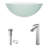 Giovanni Giovanni 6" H Round Glass Vessel Bathroom Sink with 12" H Faucet-99535954-99535948