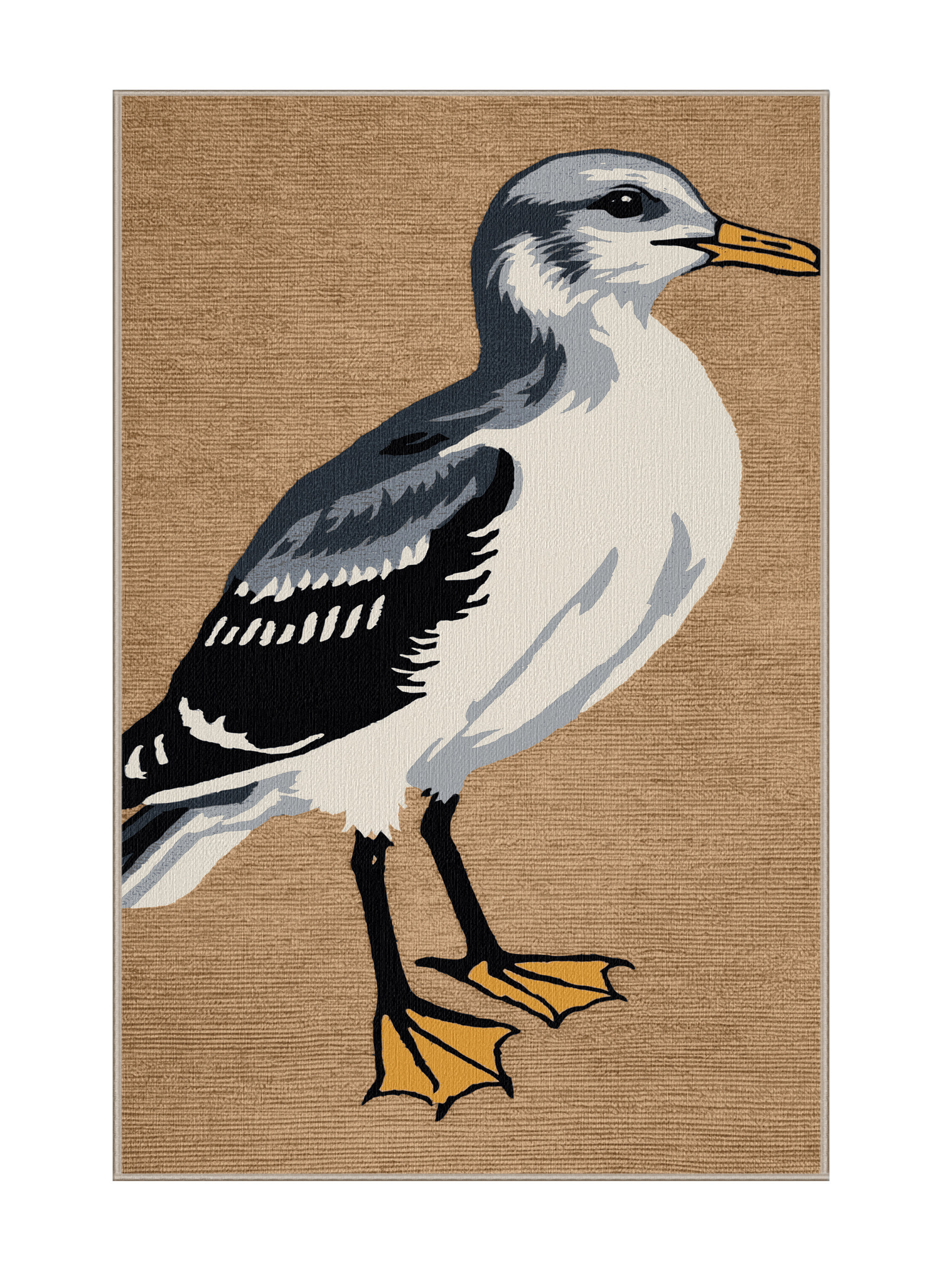 Everly Quinn Washable Black legged Kittiwake Birds Area Rug | Wayfair