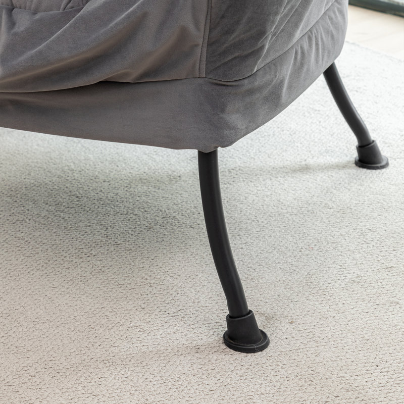 Fauteuil rembourré rembourré avec repose-pieds, canapé-lit confortable moderne avec accoudoirs et poche latérale