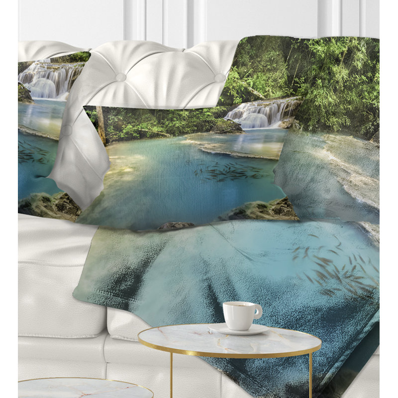 Coussin lombaire en cascade erawan de photographie