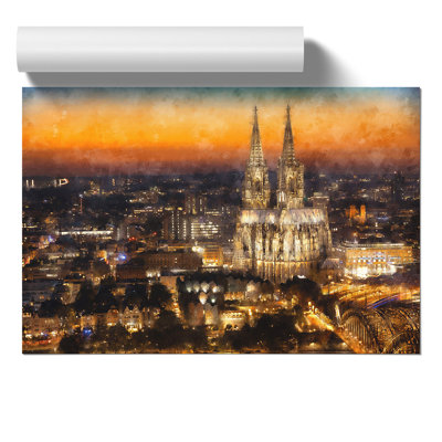The Cologne Cathedral Painting - Frameless Print