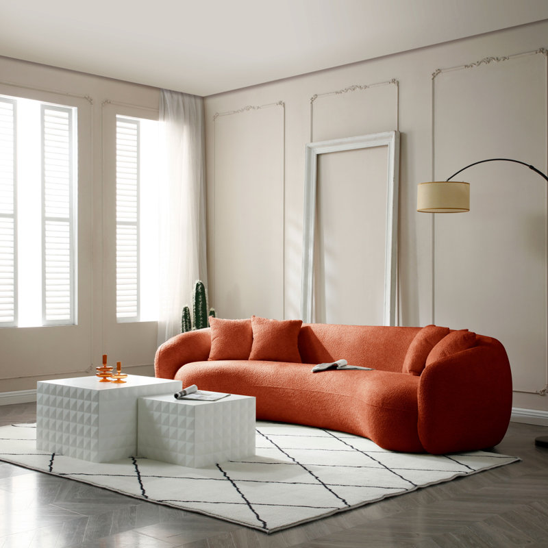 Canapé modulaire 102 pouces 5 places Boucle, Orange