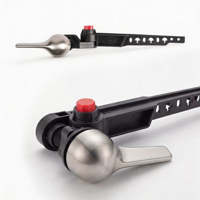 8-Inch Universal Toilet Tank Flush Lever Adjustable Arm Fits Side Front or Angle Mount Bowl Nickel Finish