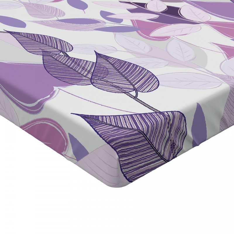 Microfiber Floral Fitted Sheet, Full Fitted Sheet