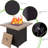 Javohn Square Stainless Steel Propane Smokeless Fire Pit Table