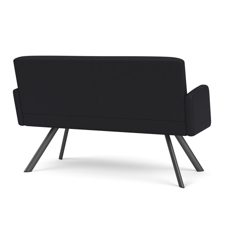 Causeuse Willow, Noir Patriot Plus - nettoyez le vinyle avec un lin, Gris anthracite, Yes