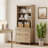 Scarlett 72.1"H X 33.9"W Bookcase With 3 Drawers, Tall Book Case Shelf With 3-Tier Open Book Shelfs, Large Wood Bookcases Farmhouse Bookshelves For Living Room Bedroom Home Office Kitchen-805032003