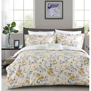 SR-HOME Cotton Duvet Cover Queen Green Floral Bedding Sets 100% T-Shirt  Cotton - Wayfair Canada