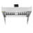 Commercial Exhaust Hood, 4FT Food Truck Hood Exhaust, 201 Stainless Steel Concession