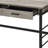 Light Weathered Oak & Black Finish Writing Desk W/USB