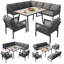 L-Shaped Outdoor Sofa Set For 7–8 Person, Garden Lounge Set For Patio-699031820