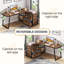 Bureau d'ordinateur en L réversible de 53 po avec 3 tiroirs et tablettes de rangement (sans la chaise)