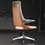 Chaise de bureau réglable en similicuir et alliage d'aluminium Silver Hight-108510939