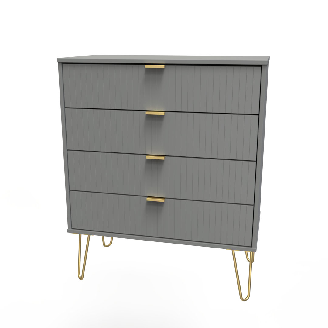 Fully Assembled Alojz 4 - Drawer Chest of Drawers