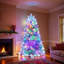 Arbre de Noël artificiel pré-éclairé avec base en métal, 800 branches, 300 lumières DEL et 11 modes d'éclairage Sliver
