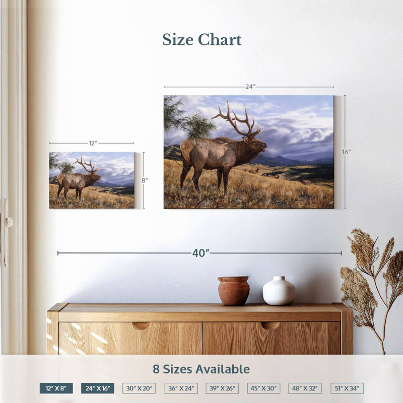 Big Sky Bugler, 16" H x 24" W