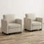 Ensemble de chaises d'appoint 2 pièces avec rangement sous le siège pour l'espace de vie-923427
